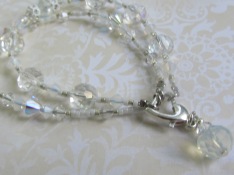 Here is a stacked bracelet with both the bold and delicate strand.