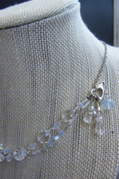 You can also wear the strands as a centerpiece for symmetrical necklaces.