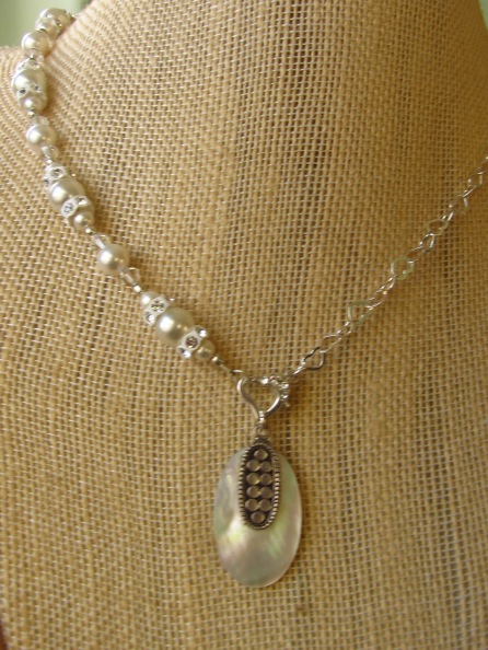 Voila! Another "new" necklace from old jewelry!